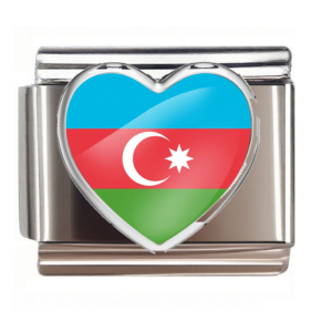 Azerbaijan Flag Heart
