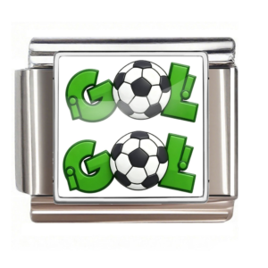 Silver Double Soccer Goal Graphic