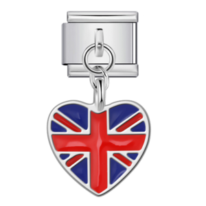 United Kingdom Flag Heart Pendant