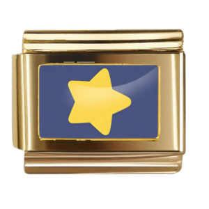 Yellow Star on Blue