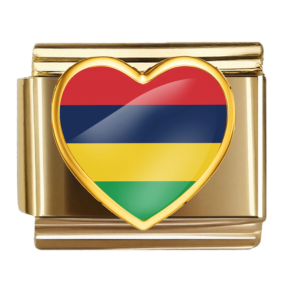 Mauritius Flag Heart