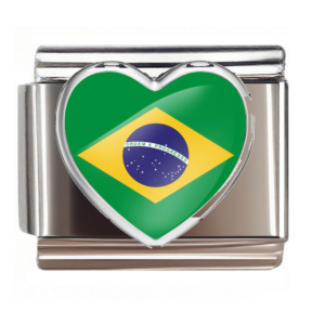 Brazil Flag Heart