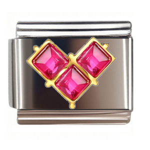 Three Pink Rhombus Cluster