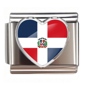 Dominican Republic Flag Heart Link