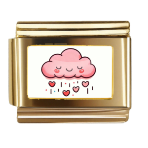 Pink Cloud Raining Hearts
