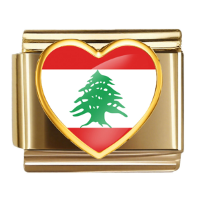 Lebanon Flag Heart