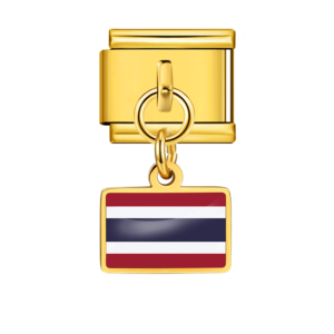 Gold Thailand Flag Pendant