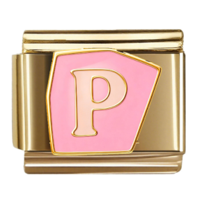 Pink Letter P Badge