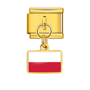 Gold Poland Flag Pendant