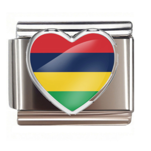 Mauritius Flag Heart