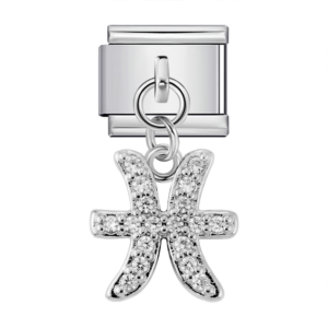 Silver Pisces Symbol Pendant