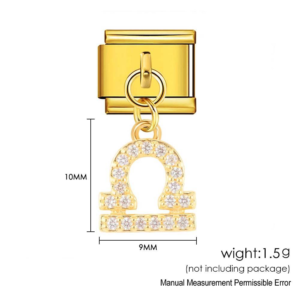 Gold Libra Symbol Pendant