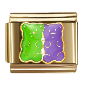 Green and Purple Gummy Bears
