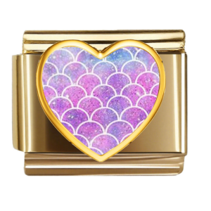 Purple Scale Gold Heart