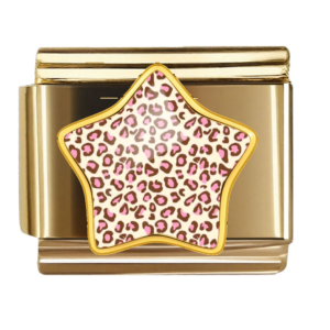 Cream Pink Leopard Star