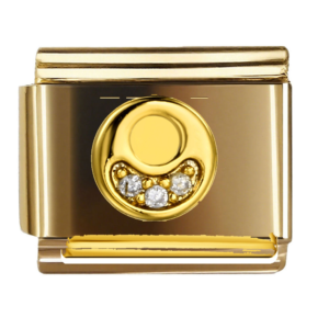Gold Letter O with Clear Accents