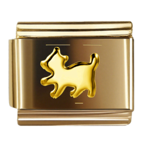 Gold Cat Silhouette