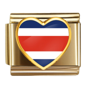 Costa Rica Flag Heart