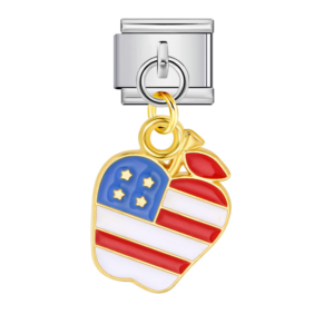 Patriotic Apple Pendant