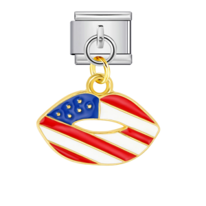 American Flag Lips Pendant