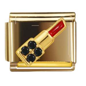 Red Lipstick with Black Accents