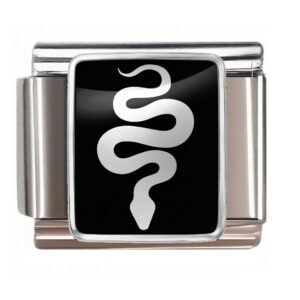 Silver Coiled Snake