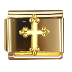 Beaded Gold Cross