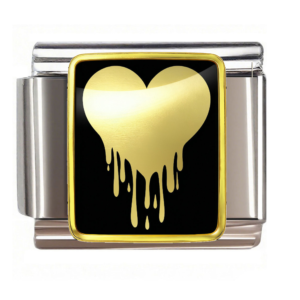 Gold Dripping Heart