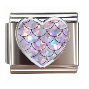 Pearl Mermaid Scale Heart