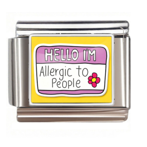 Allergic to People Name Tag