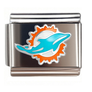 Teal Dolphin Sunburst Emblem