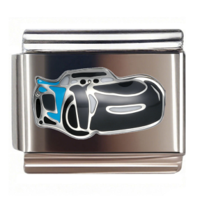 Black and Blue Sports Car