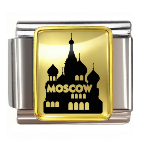 Gold-panel Moscow Cathedral Silhouette