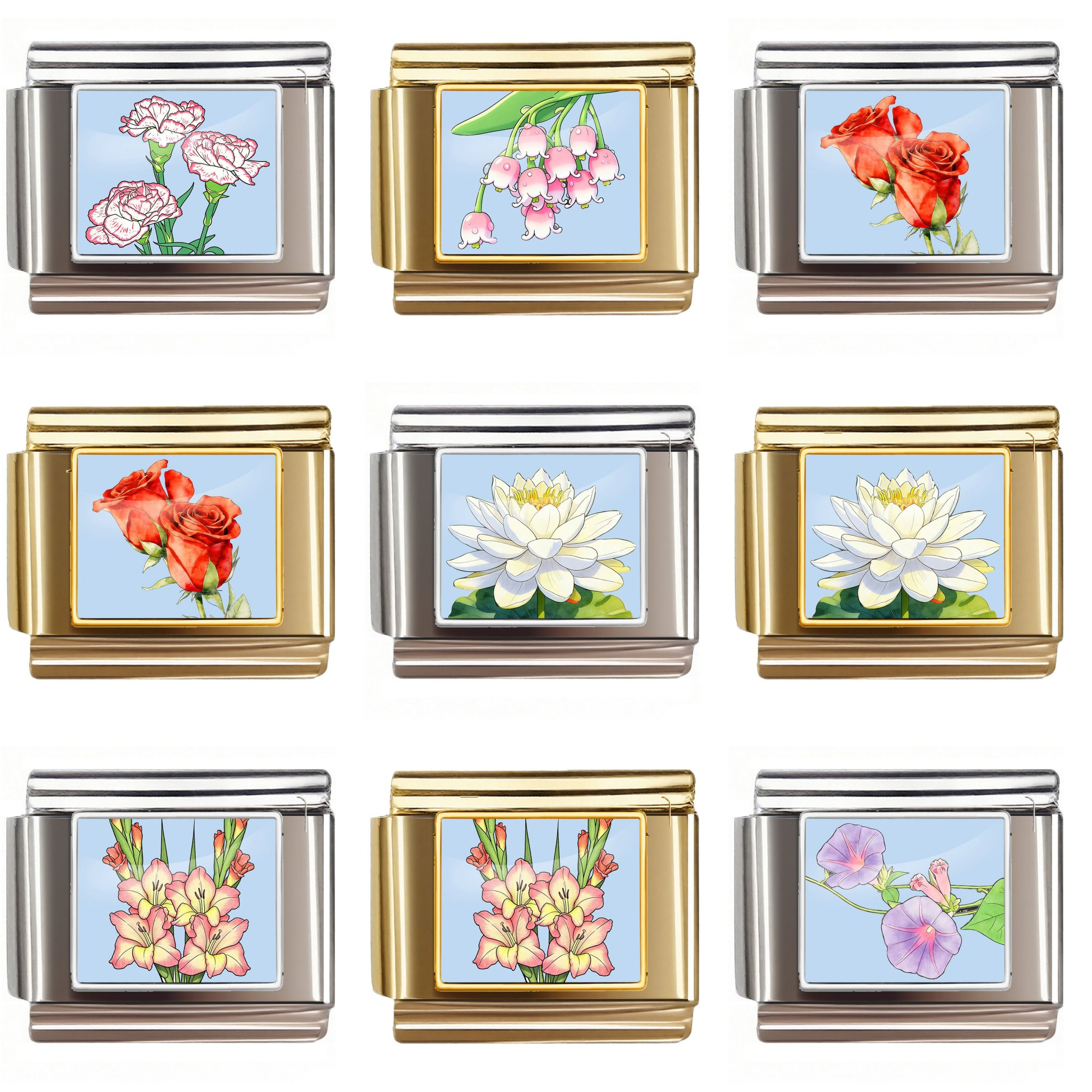 Floral Enamel Square