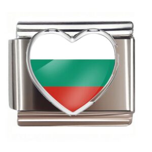 Bulgaria Flag Heart Link
