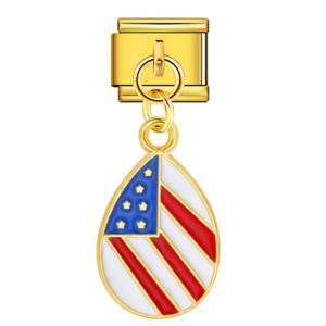 Teardrop American Flag Pendant