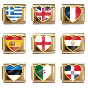 Gold Heart Flag