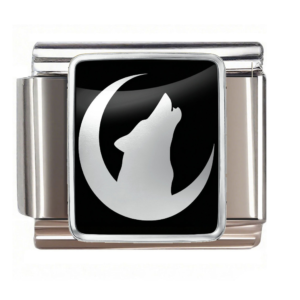Howling Wolf Crescent Moon
