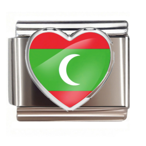 Maldives Flag Heart