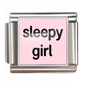 Sleepy Girl Pink Quote