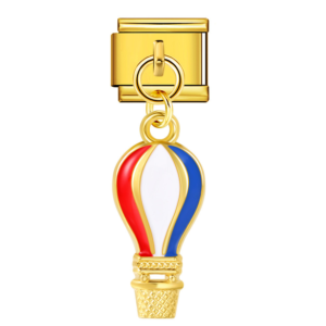 Red White Blue Hot Air Balloon Pendant