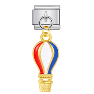 Red White Blue Hot Air Balloon Pendant