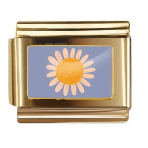 Peach Daisy on Lavender