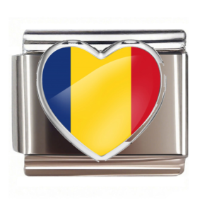 Romania Flag Heart