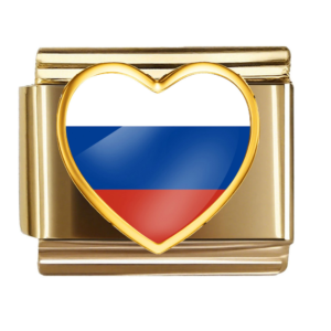 Russia Flag Heart Link