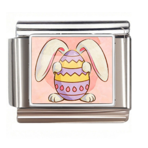 Bunny with Striped Easter Egg Link