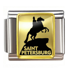 Gold-panel Saint Petersburg Horse Statue