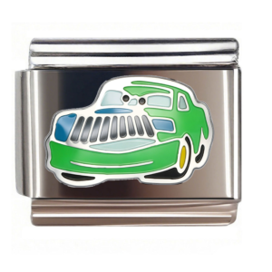 Green Cartoon Race Car