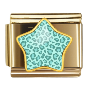 Mint Leopard Print Star