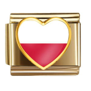 Poland Flag Heart Link
